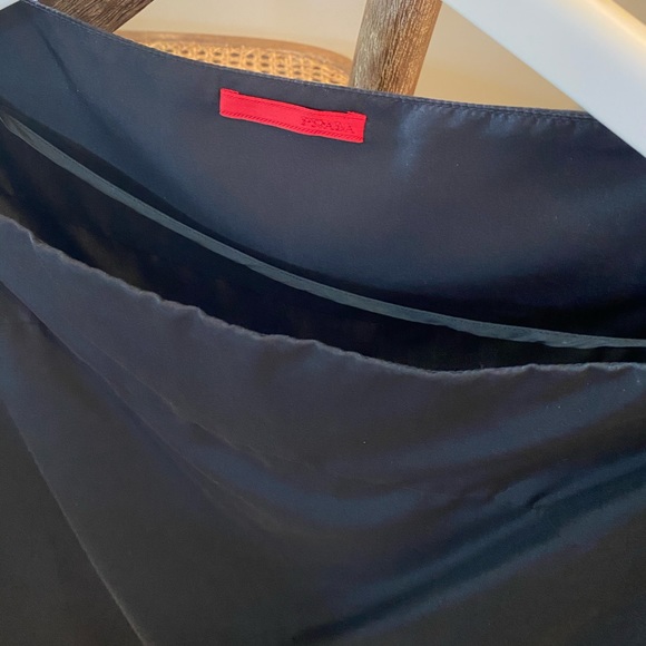 Black Prada Button top or dress with Pockets Silk - Picture 2 of 4